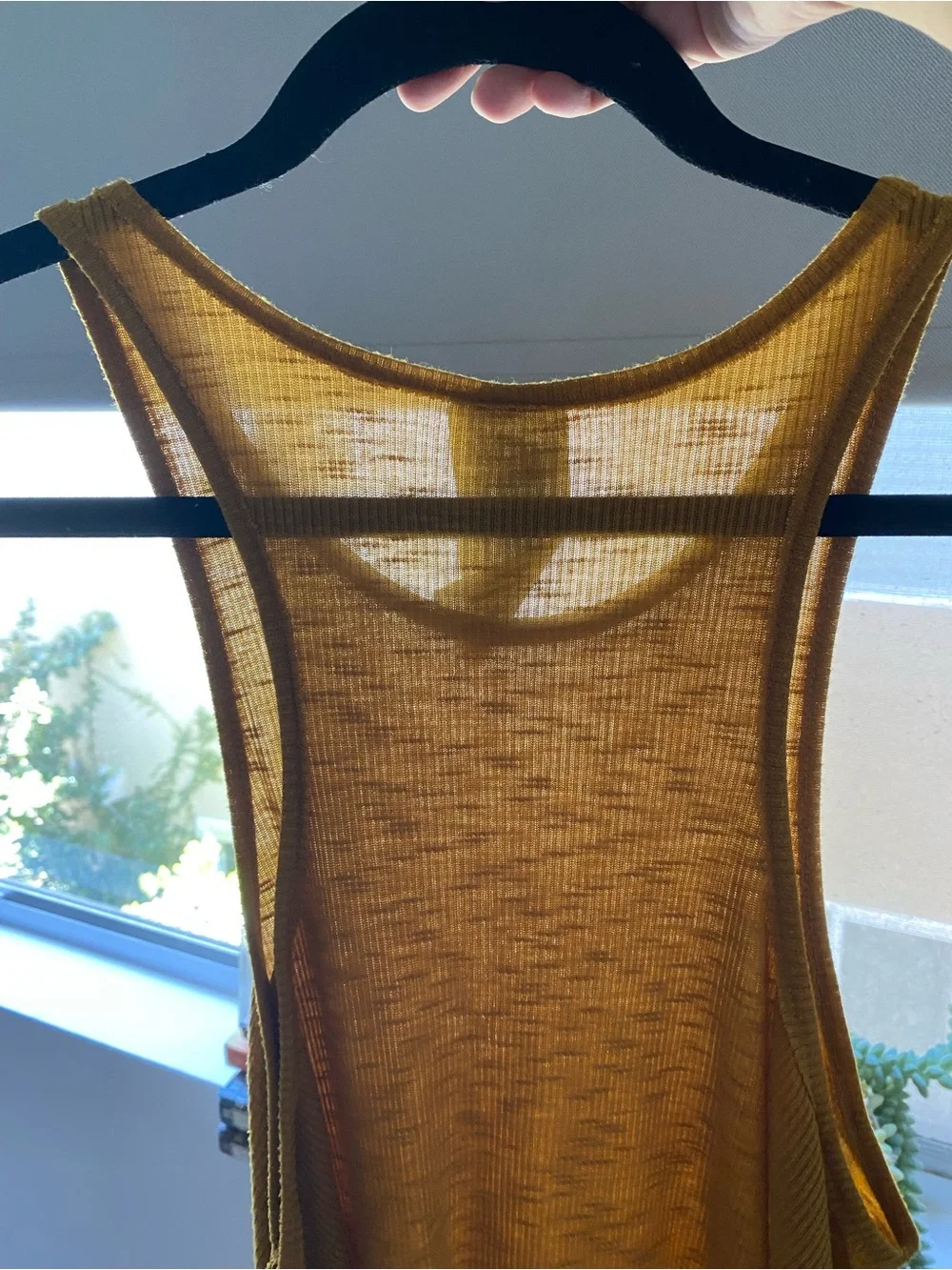 Free People Mustard Ribbed Tank Swing Dress
